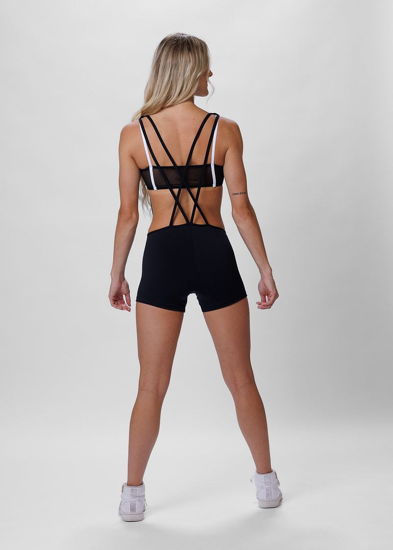 Suspender Shorts: Black