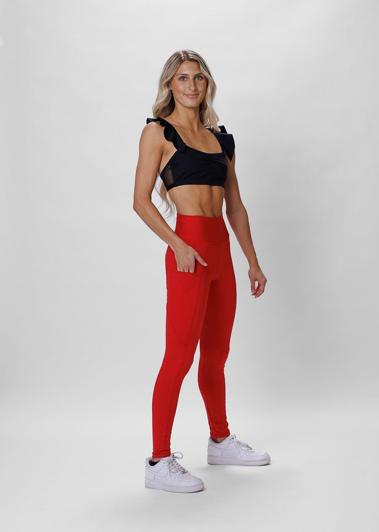 Vero Leggings: Red-LEGGINGS-opradancewear