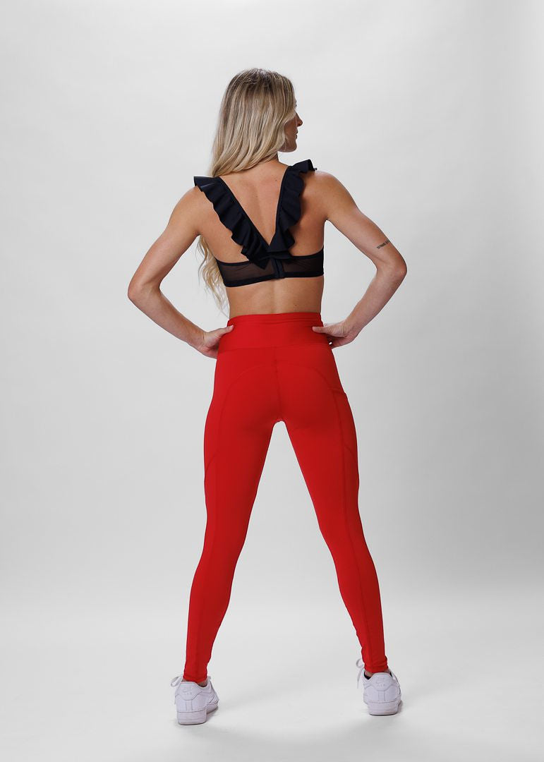 Vero Leggings: Red-LEGGINGS-opradancewear