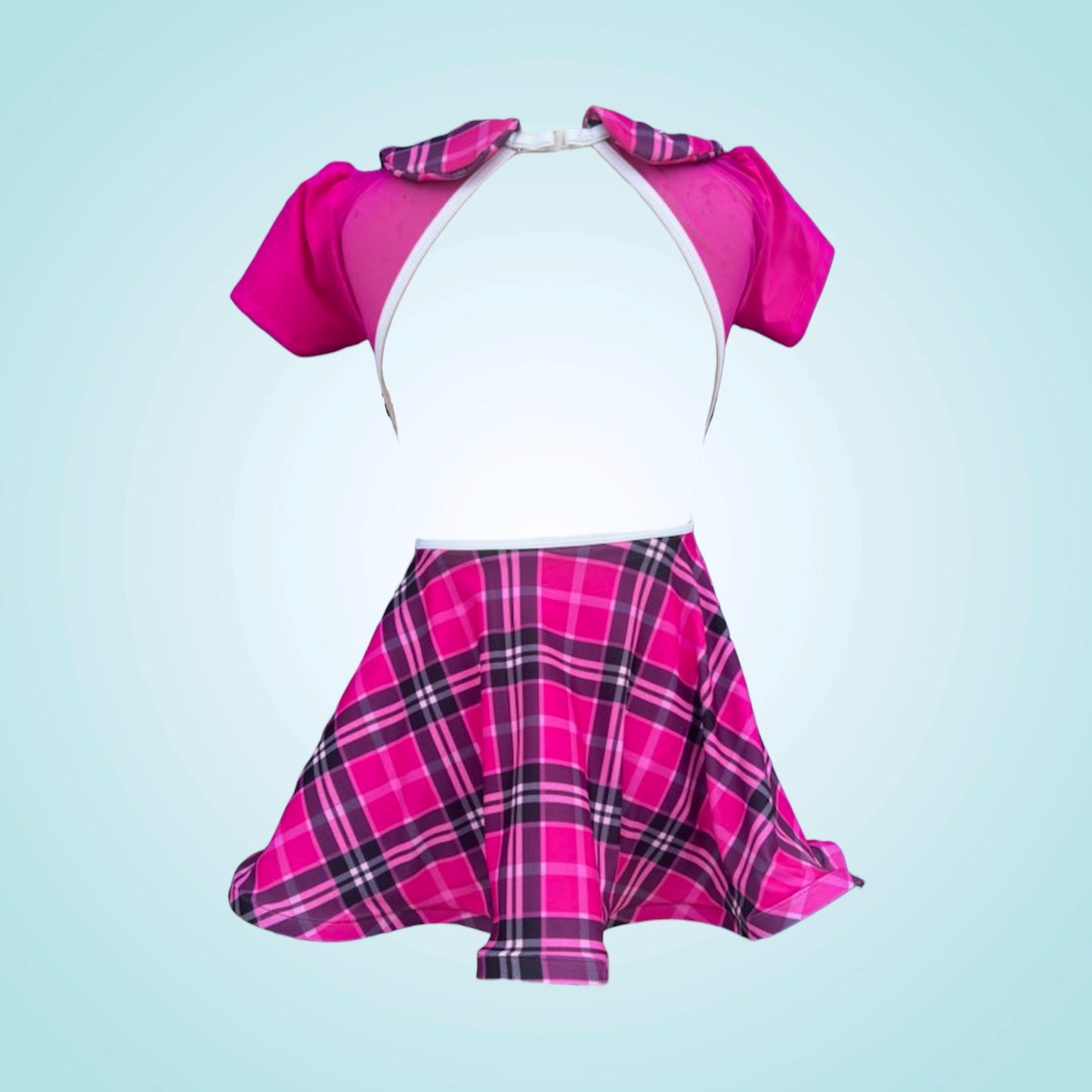 Class is in session with this Mean Girl's inspired costume! This skirt is our traditional ballroom flare so the skirt will M O V E! Fun and cute, there's only two! Who will they go to?! 