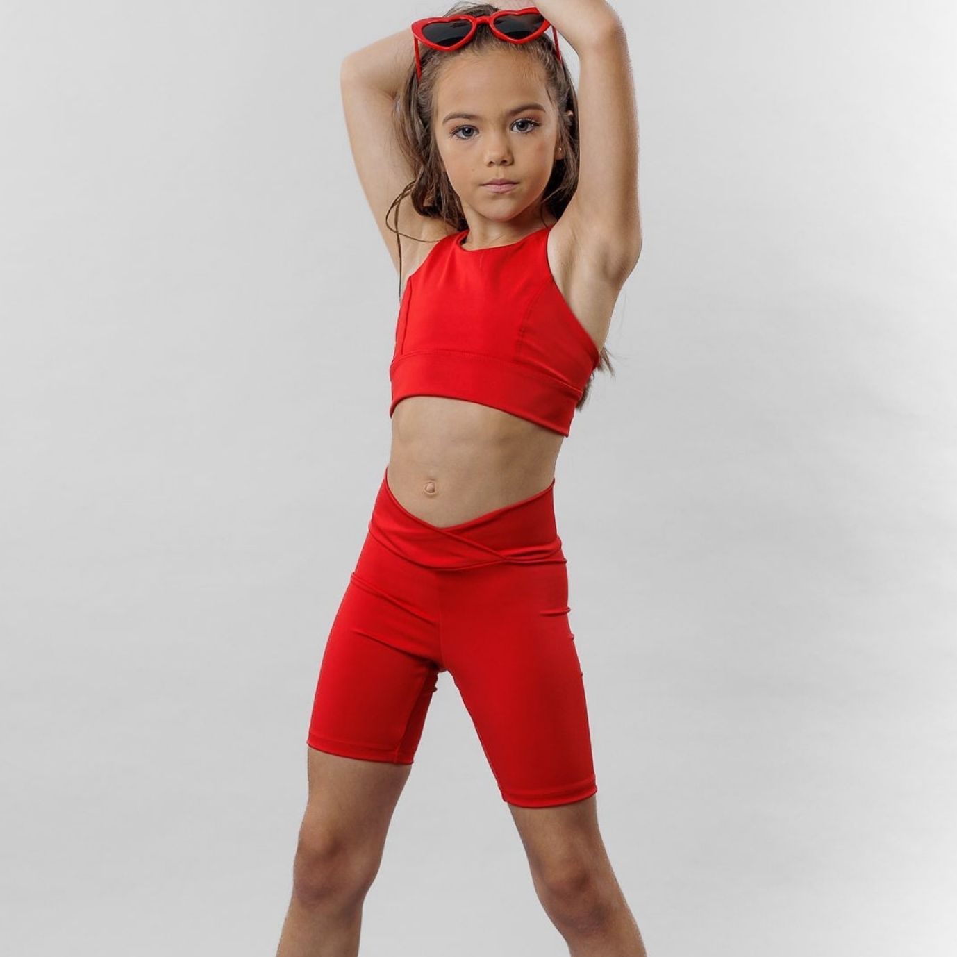 Monique Shorts : Red-Shorts-opradancewear