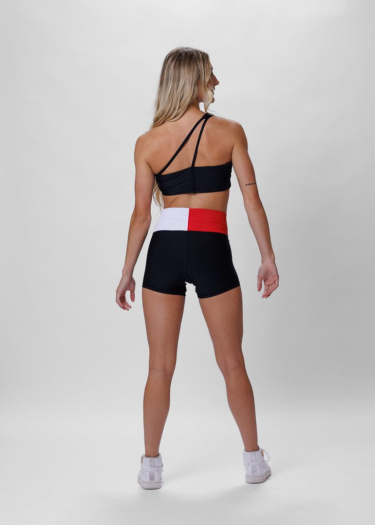 Abi Shorts: Black x Ribbed-Shorts-opradancewear